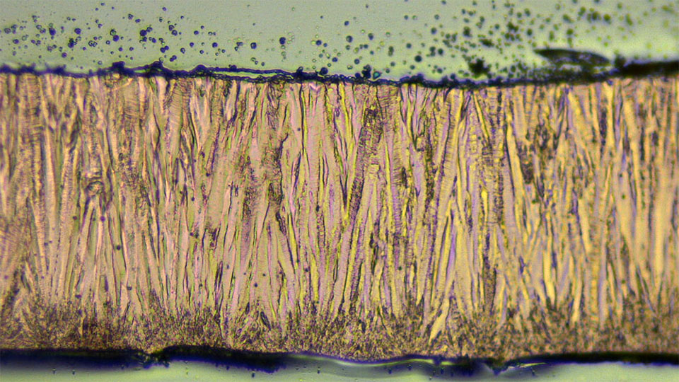 Cross section from micro-bend case study